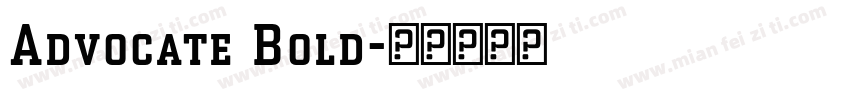 Advocate Bold字体转换